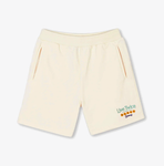 Cream Embroidery Sweatshorts MOTEL