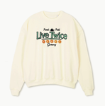 Cream Embroidery Crewneck Sweater MOTEL