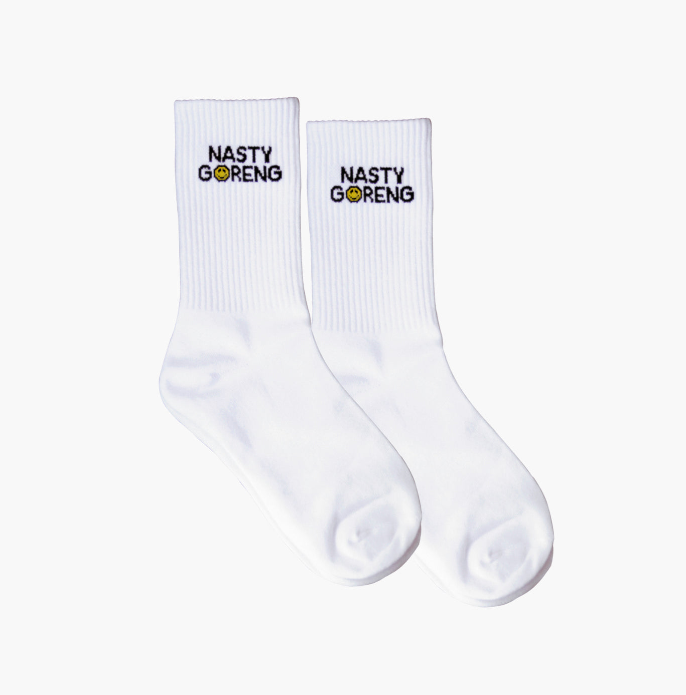 Smiley white crew socks 2020