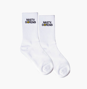 Smiley white crew socks 2020